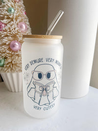 Very Demure Tumbler Book Glass Cup Gift for Book Lover Coffee Tumbler Cup for Bookish Gift Basket for Blind Date with a Book Gift Idea