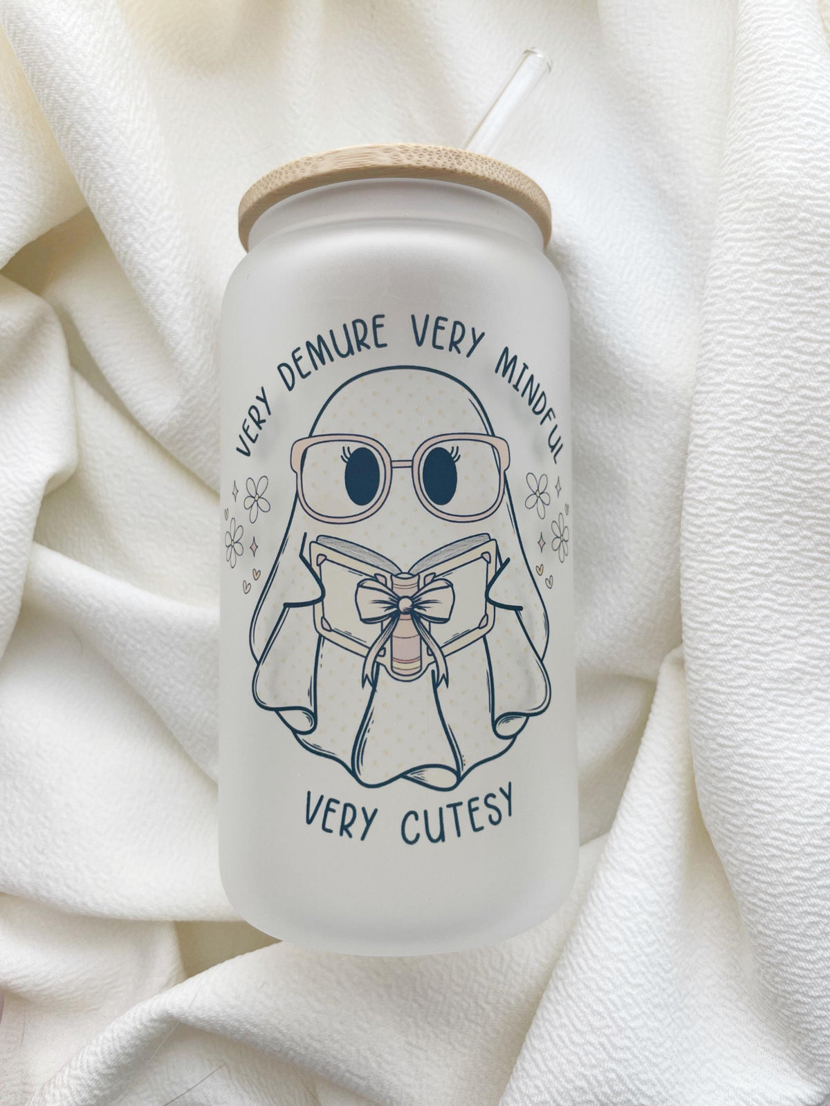 Very Demure Tumbler Book Glass Cup Gift for Book Lover Coffee Tumbler Cup for Bookish Gift Basket for Blind Date with a Book Gift Idea