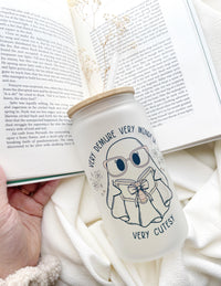 Very Demure Tumbler Book Glass Cup Gift for Book Lover Coffee Tumbler Cup for Bookish Gift Basket for Blind Date with a Book Gift Idea