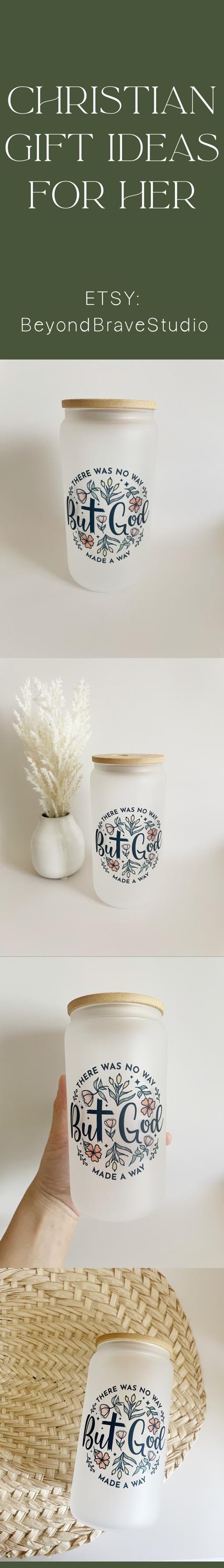 Christian Mom Gift for Christian Girl Boho Christian Bible Affirmation Glass Cup Gift for Pastor Gift for Bible Study Group Holiday Gift