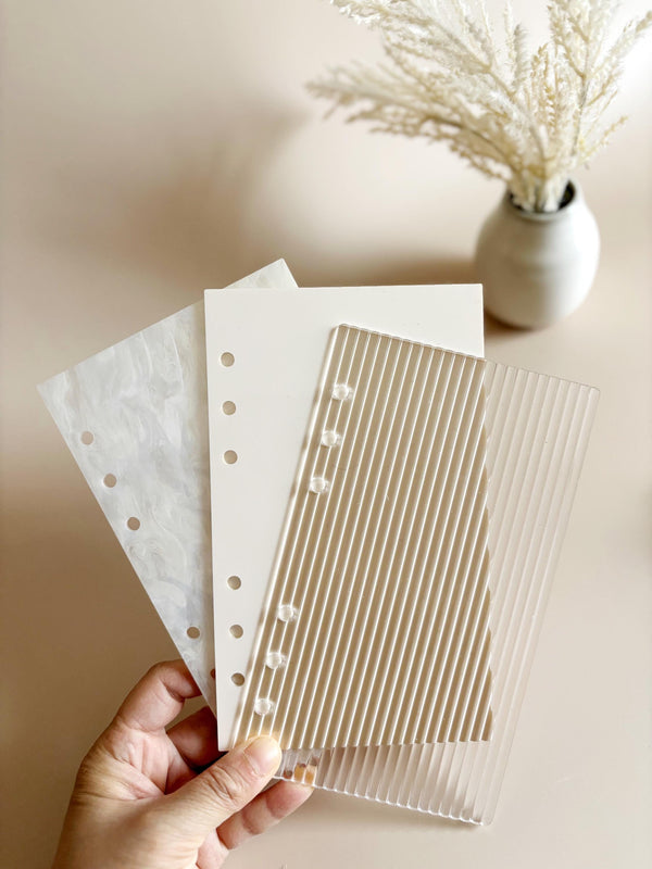 A6 Dashboard Cover Acrylic Fluted Dashboard Binder Savings Challenge Cash Stuffing Challenge Budgeting Binder Accessories Dashboard Cover