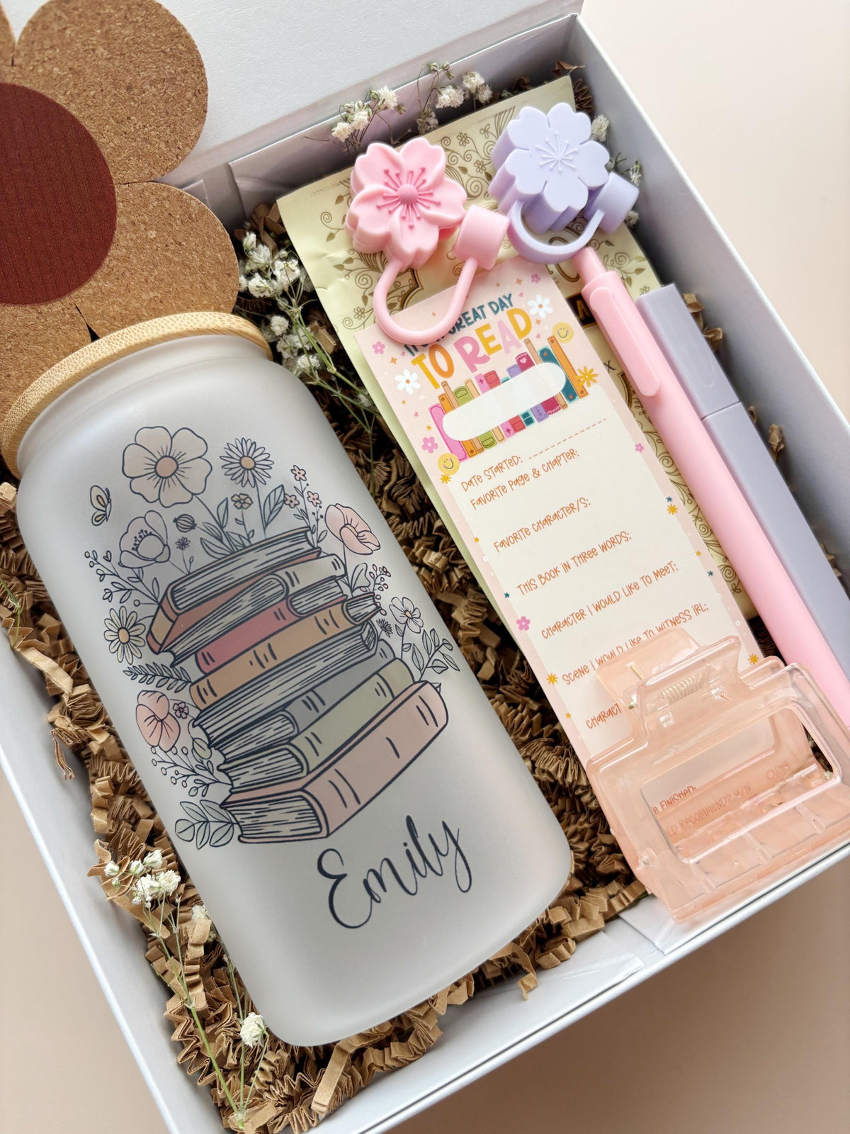 Personalized Book Lover Gift for Reader Gift Set for Bookworm Bookish Accessories for Reading Holiday Book Gift Ideas for Best Friend Gift