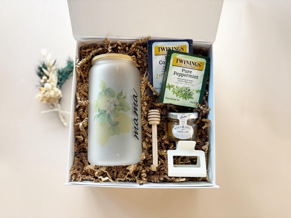 Birthday Giftbox for Mom Personalized Coastal Lemon Giftset for Best Friend Birthday Box For Grandma 40th Birthday Gift for Holiday Hostess