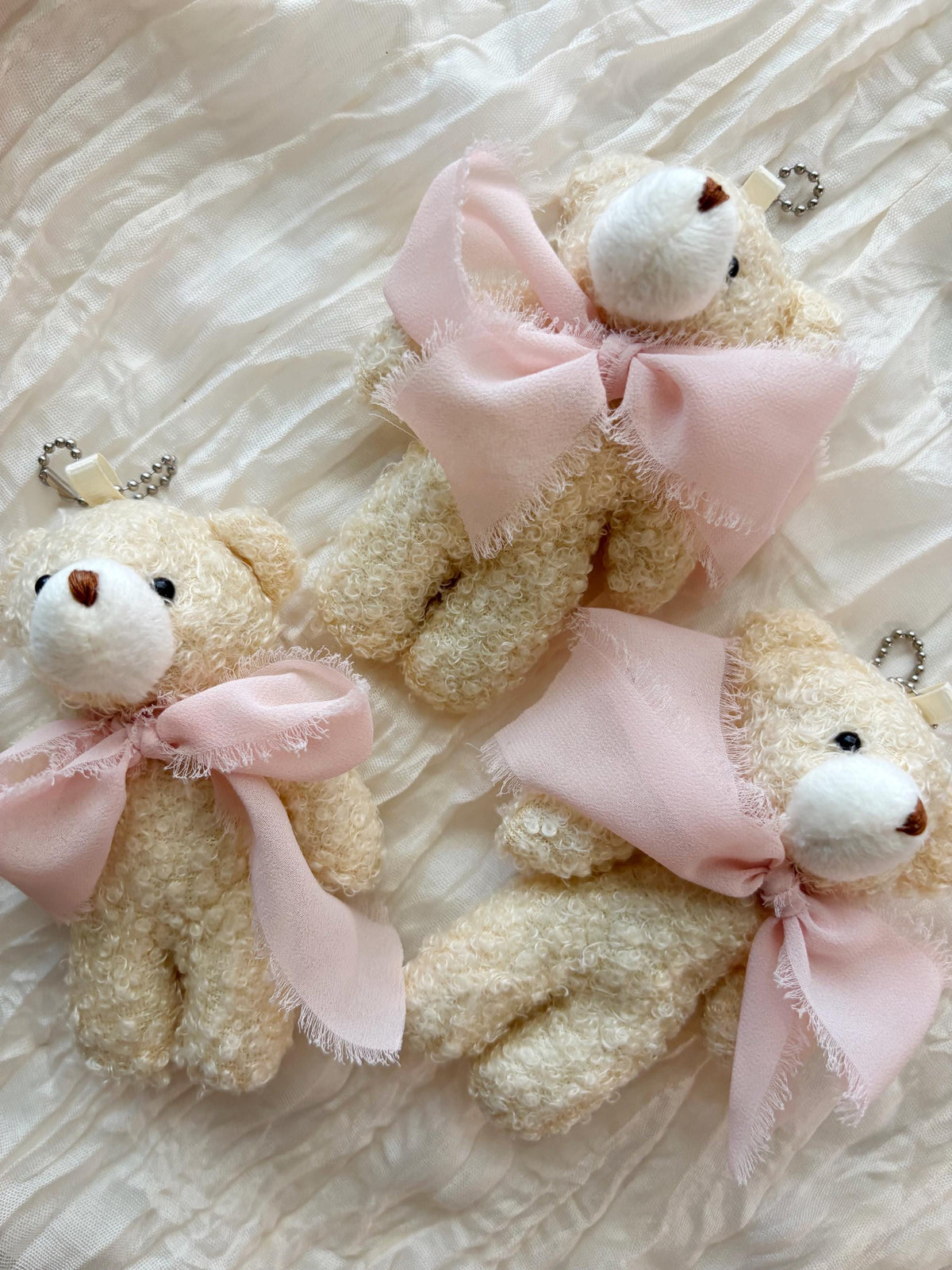 Personalized teddy bear purse keychain diaper backpack keychain charm preppy bear handbag custom tote bag bow charm favor for baby shower
