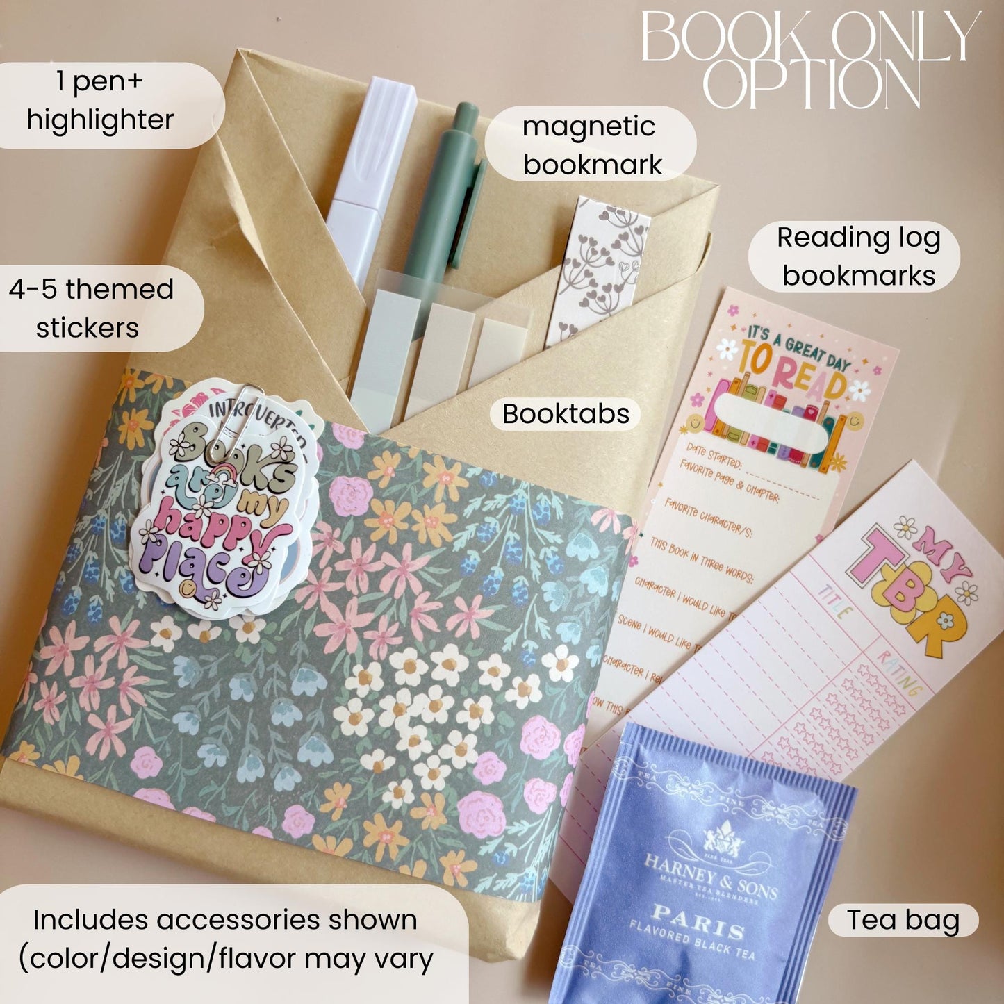 Halloween Fall Blind Date with a Book Gift Box Book Lover Accessories Surprise Book Club Box for Bookish Best Friend Birthday Cozy Read Box