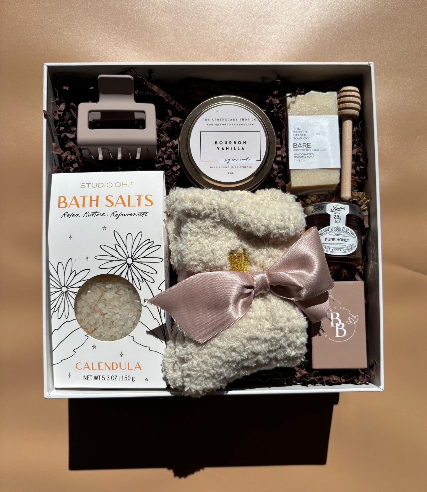 Cozy Fall Self-Care Gift Box: Spa Pamper Set, Healing Comfort