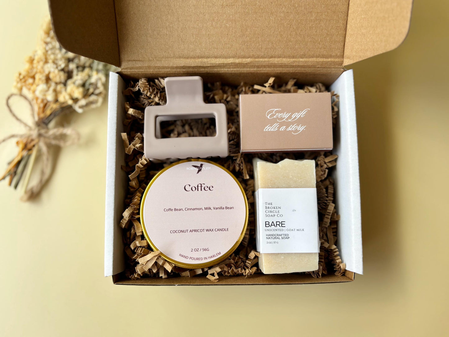 Cozy Fall Pampering Gift Set: Soy Candle & Self-Care Essentials