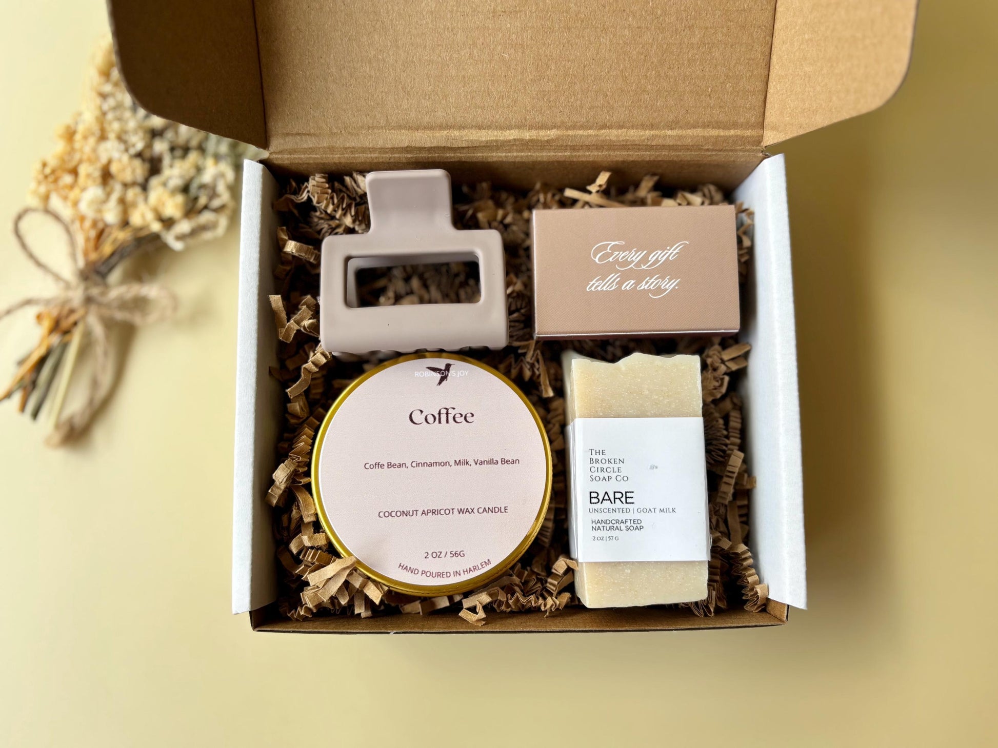 Cozy Fall Pampering Gift Set: Soy Candle & Self-Care Essentials
