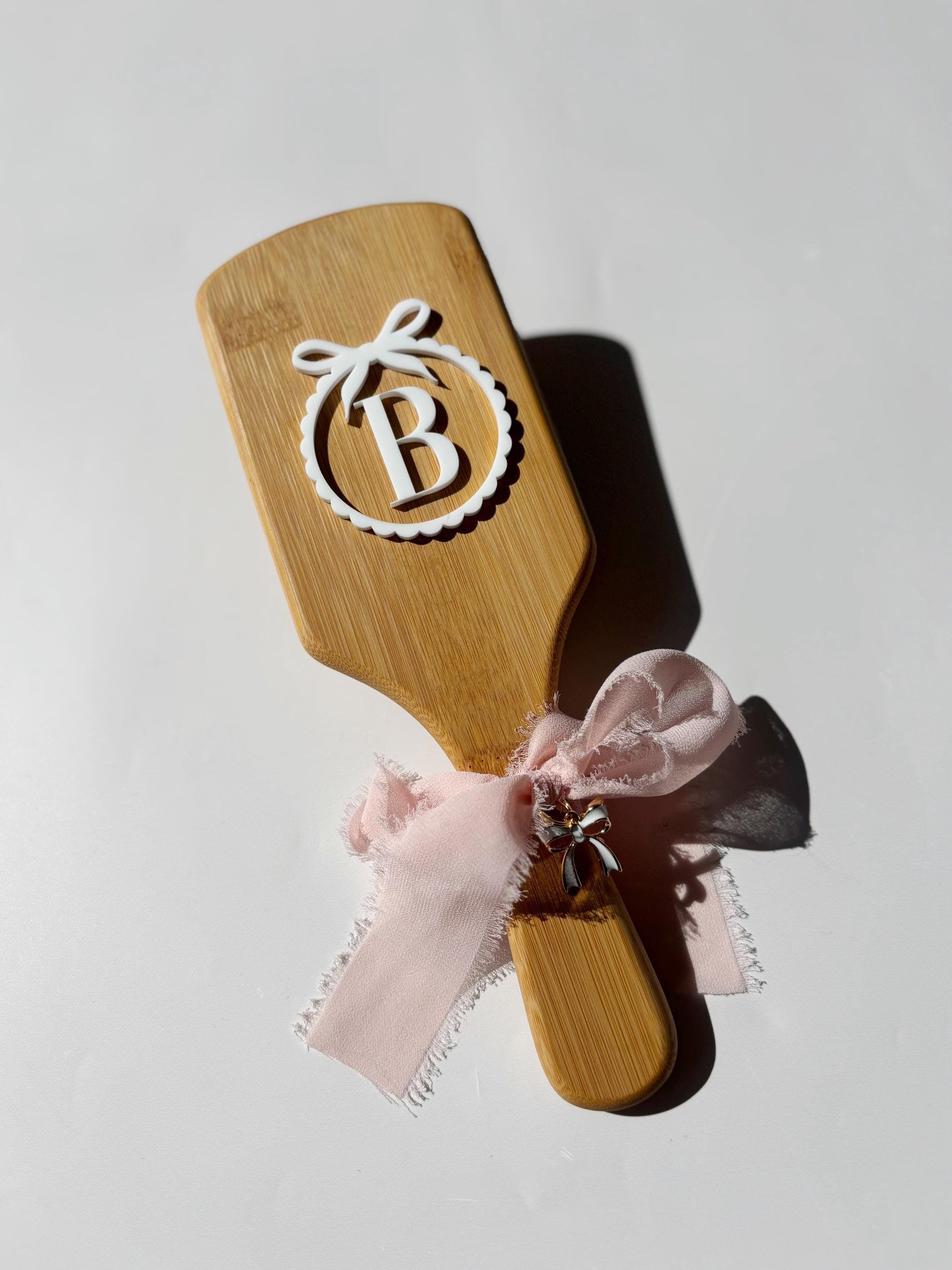 Personalized Wooden Name Paddle Hairbrush for Bridal Gift Custom Bow Vanity Brush Gift for Teen Daughter Birthday Gift for Sweet 16 Birthday