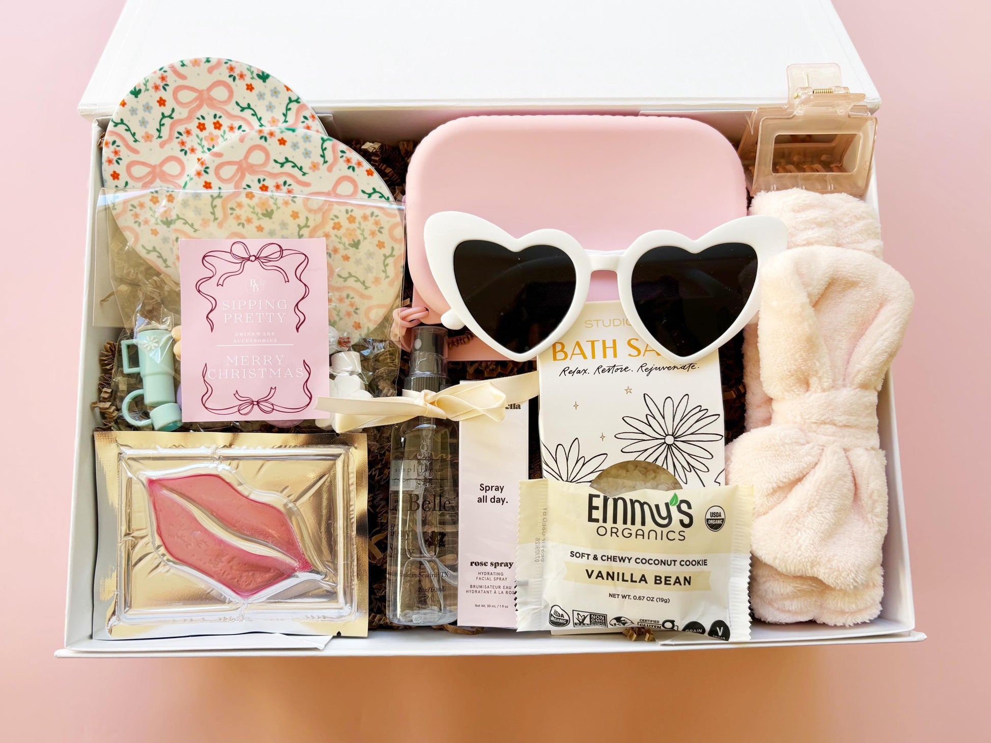 Personalized Preppy Spa Birthday Gift for Pre Teen Granddaughter Giftbox for Holiday College Care Package Present for Day of Christmas Gift