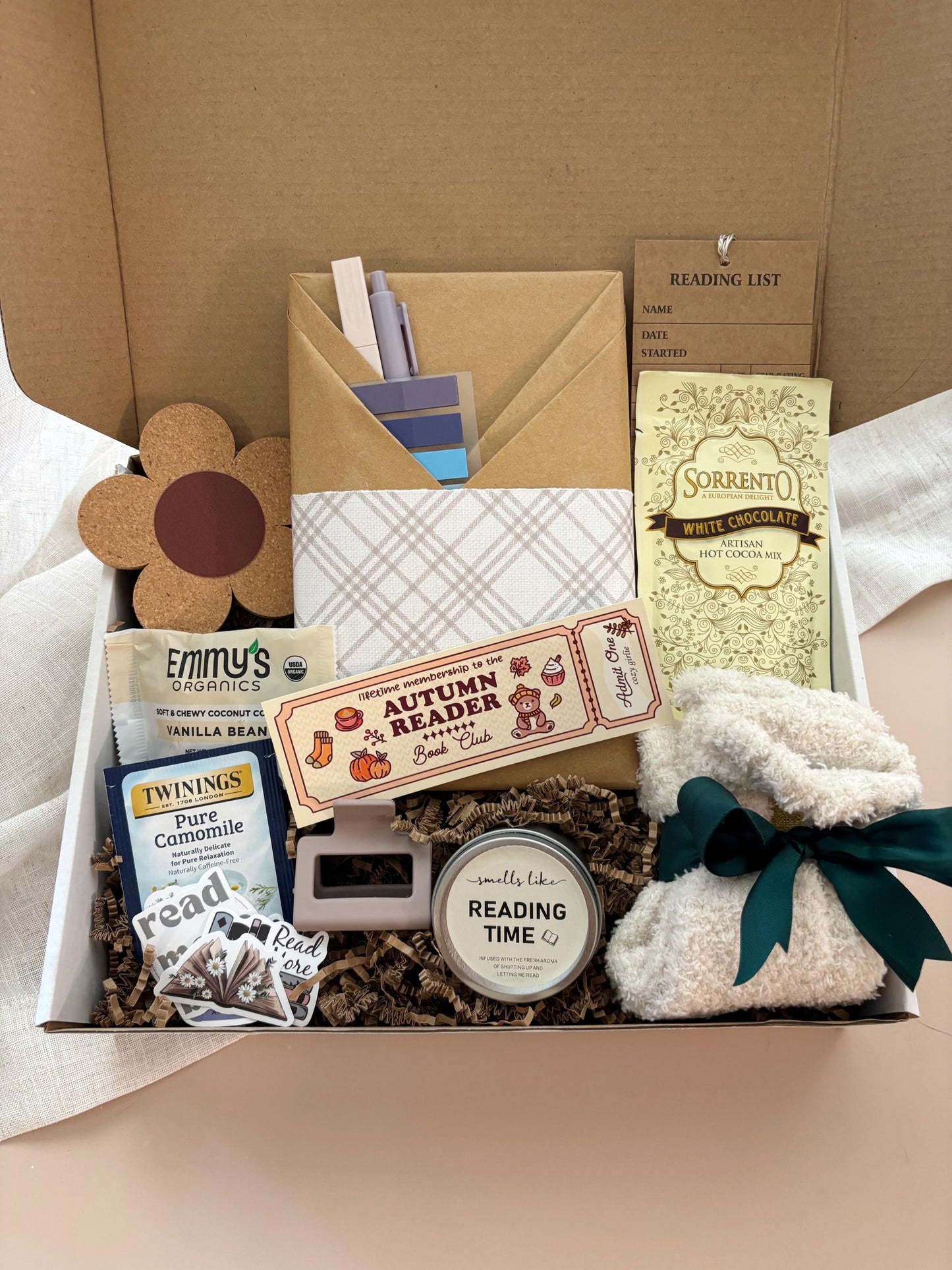 Halloween Fall Blind Date with a Book Gift Box Book Lover Accessories Surprise Book Club Box for Bookish Best Friend Birthday Cozy Read Box