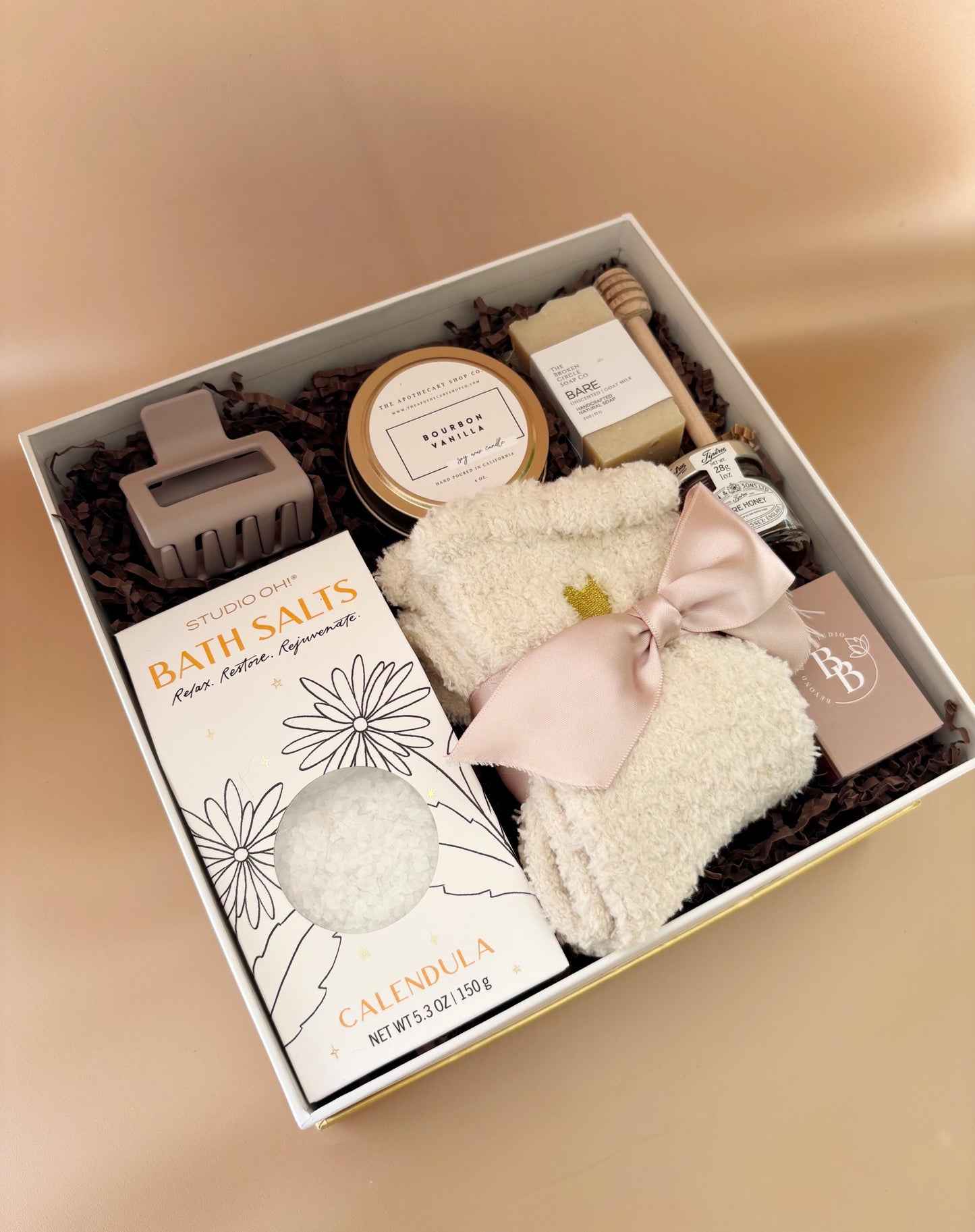 Cozy Fall Self-Care Gift Box: Spa Pamper Set, Healing Comfort