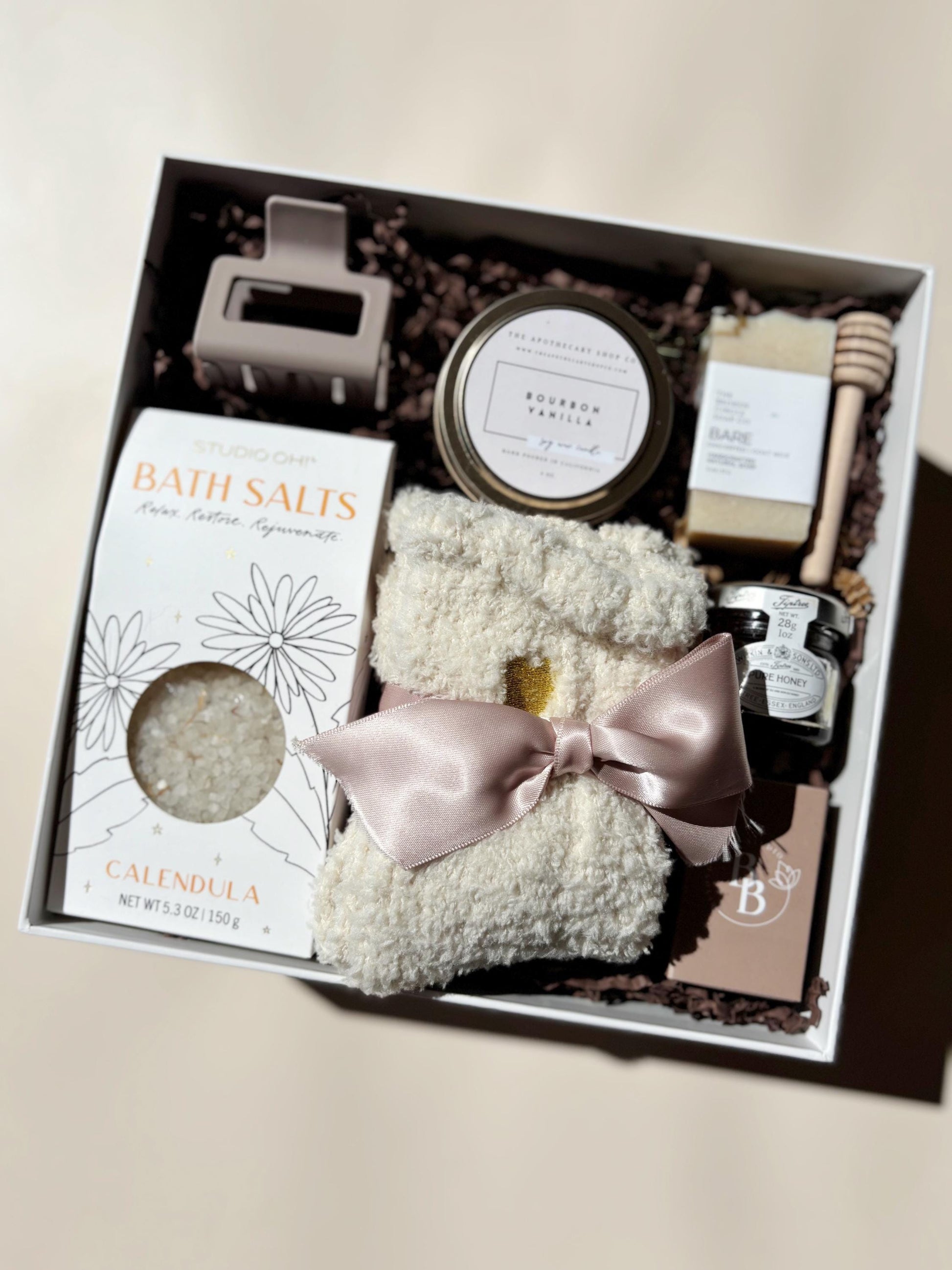 Cozy Fall Self-Care Gift Box: Spa Pamper Set, Healing Comfort