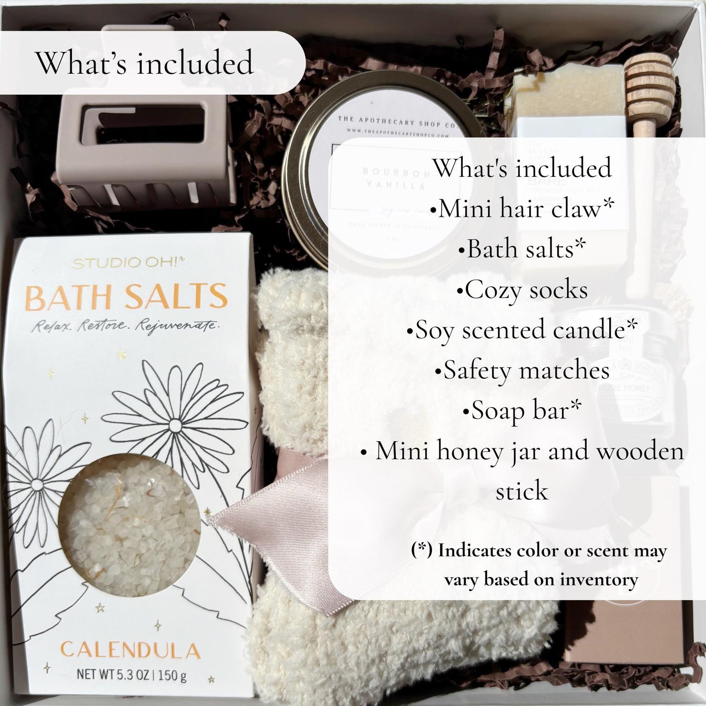 Cozy Fall Self-Care Gift Box: Spa Pamper Set, Healing Comfort