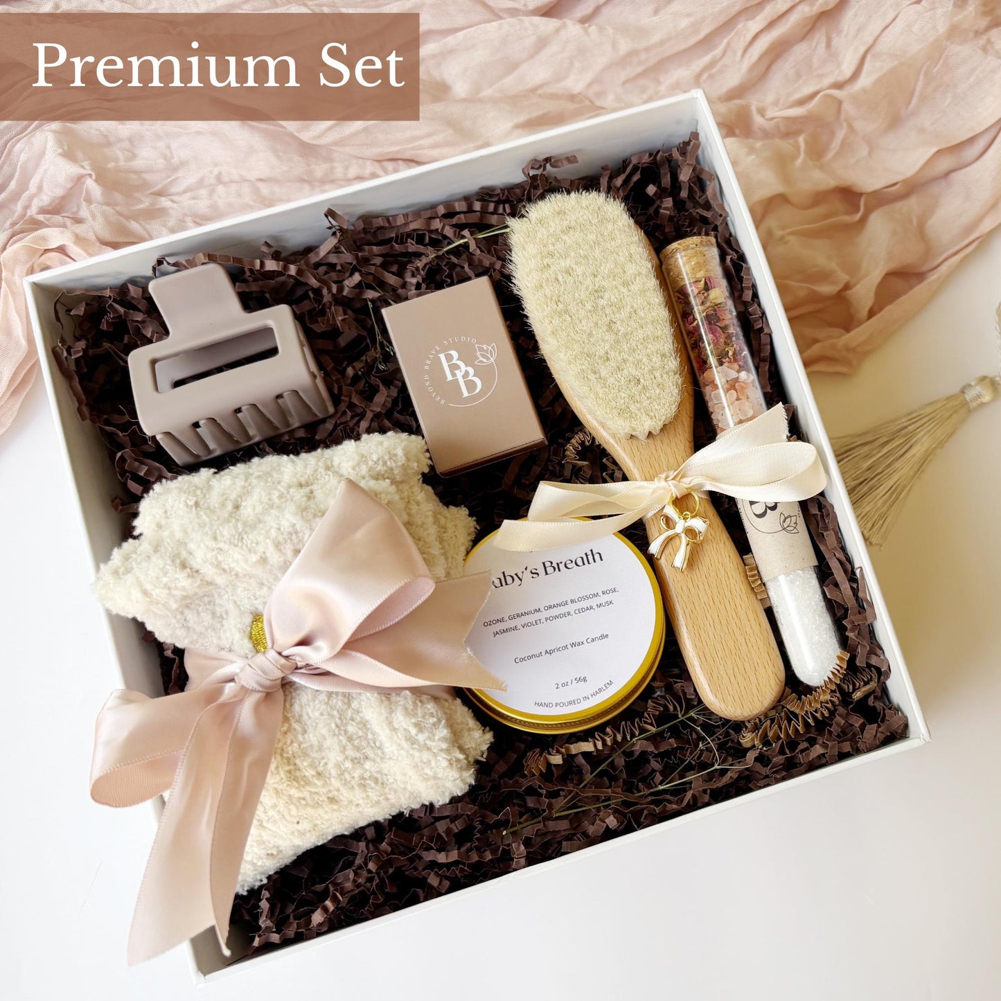 Cozy Fall Pampering Gift Set: Soy Candle & Self-Care Essentials