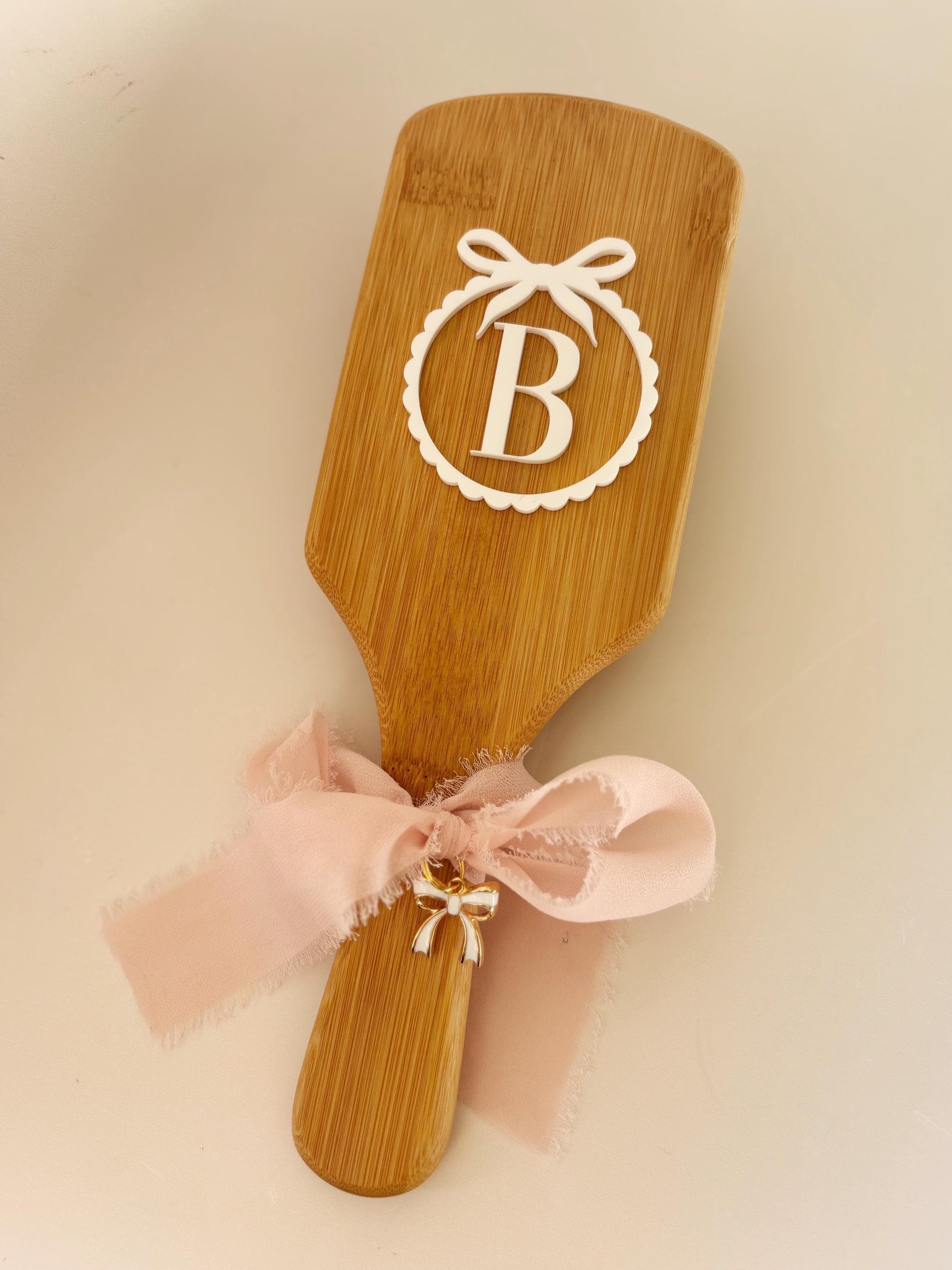 Personalized Wooden Name Paddle Hairbrush for Bridal Gift Custom Bow Vanity Brush Gift for Teen Daughter Birthday Gift for Sweet 16 Birthday