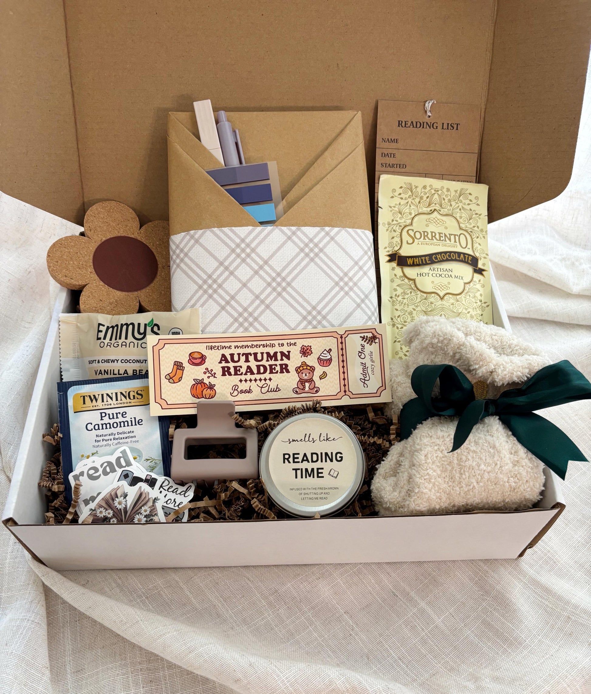 Halloween Fall Blind Date with a Book Gift Box Book Lover Accessories Surprise Book Club Box for Bookish Best Friend Birthday Cozy Read Box