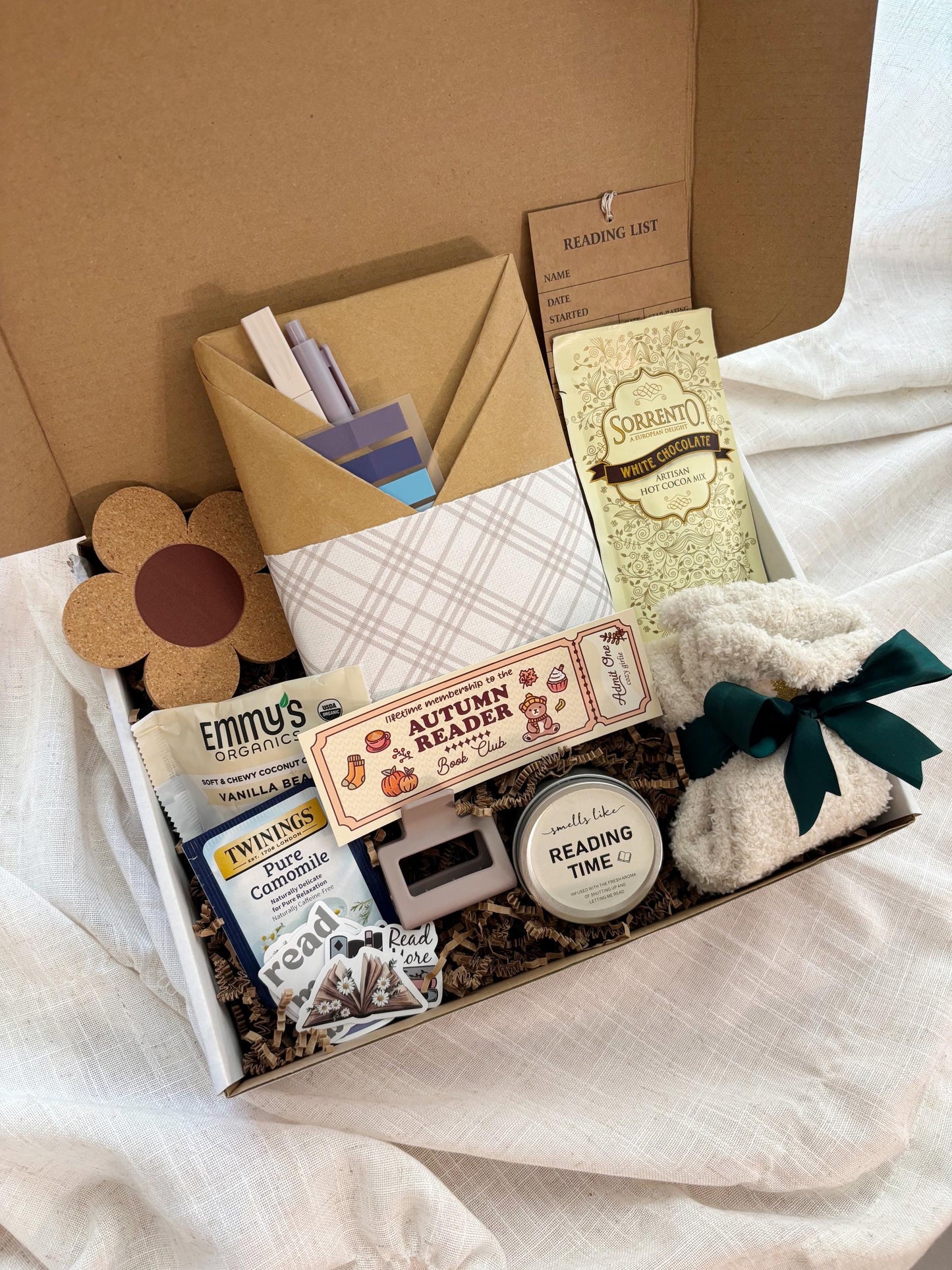 Halloween Fall Blind Date with a Book Gift Box Book Lover Accessories Surprise Book Club Box for Bookish Best Friend Birthday Cozy Read Box