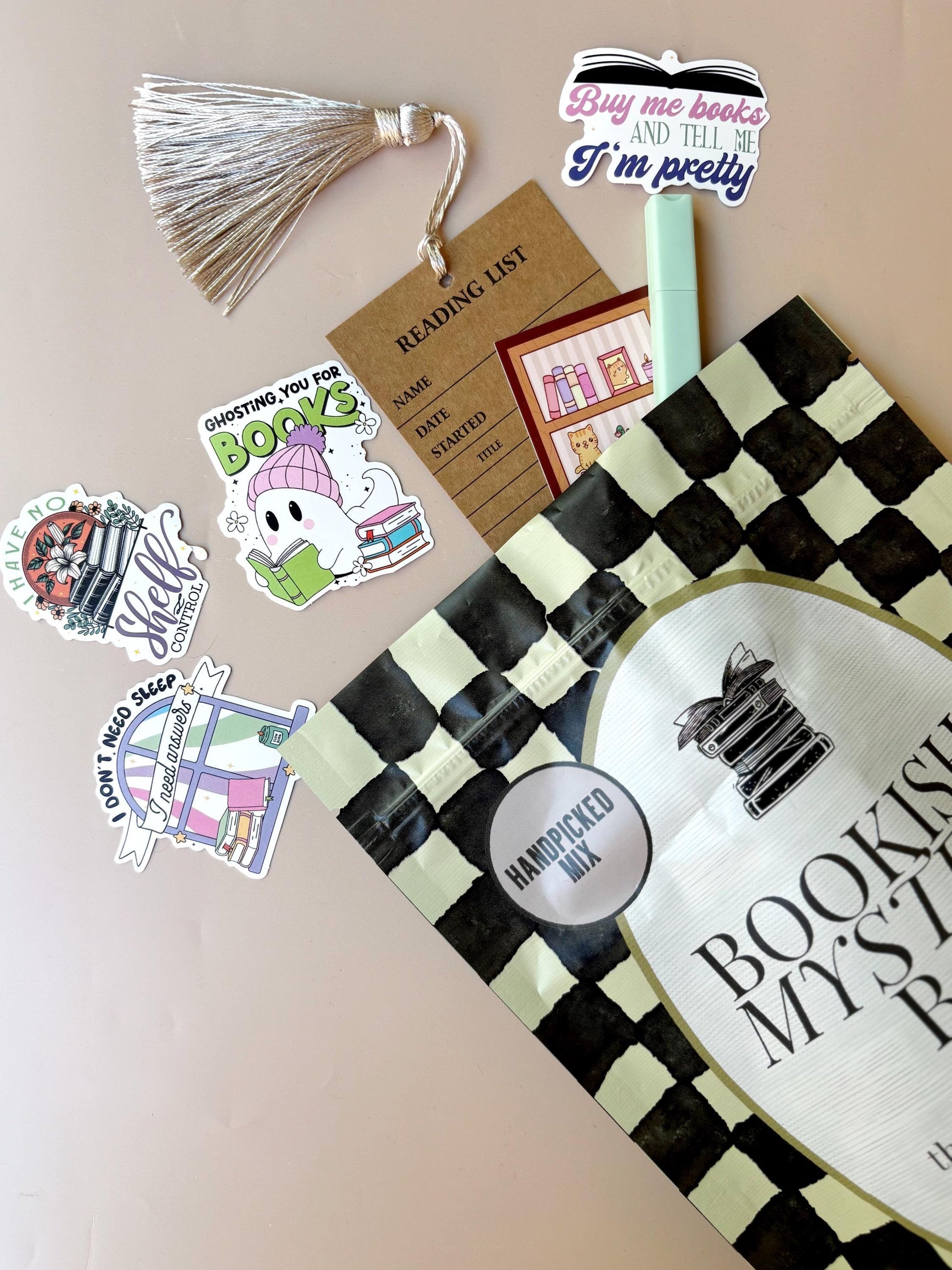 Blind Date with no Book Accessories Bookish Mystery Bag Gift for Avid Reader Christmas Stocking Stuffer for Bookworm Gift for Book Club