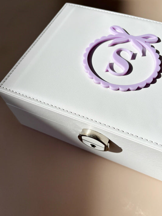 Personalized Jewelry Box Storage Organizer Keepsake Jewelry Giftbox for Women Jewelry Ring Necklace Holder Custom Earring Stud Organizer